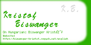 kristof biswanger business card